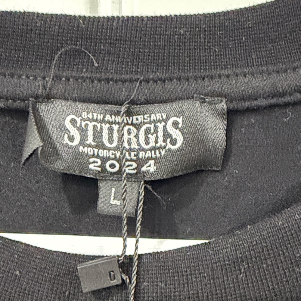 Black Sturgis Motorcycle Rally Long Sleeve Men's Tee - Picture 2 of 6